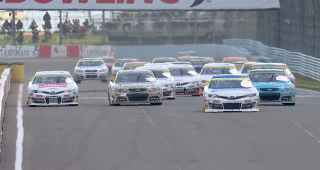 Reese’s Sweet Move of the Race: Thomas Annunziata makes a three-wide pass for second at The Glen